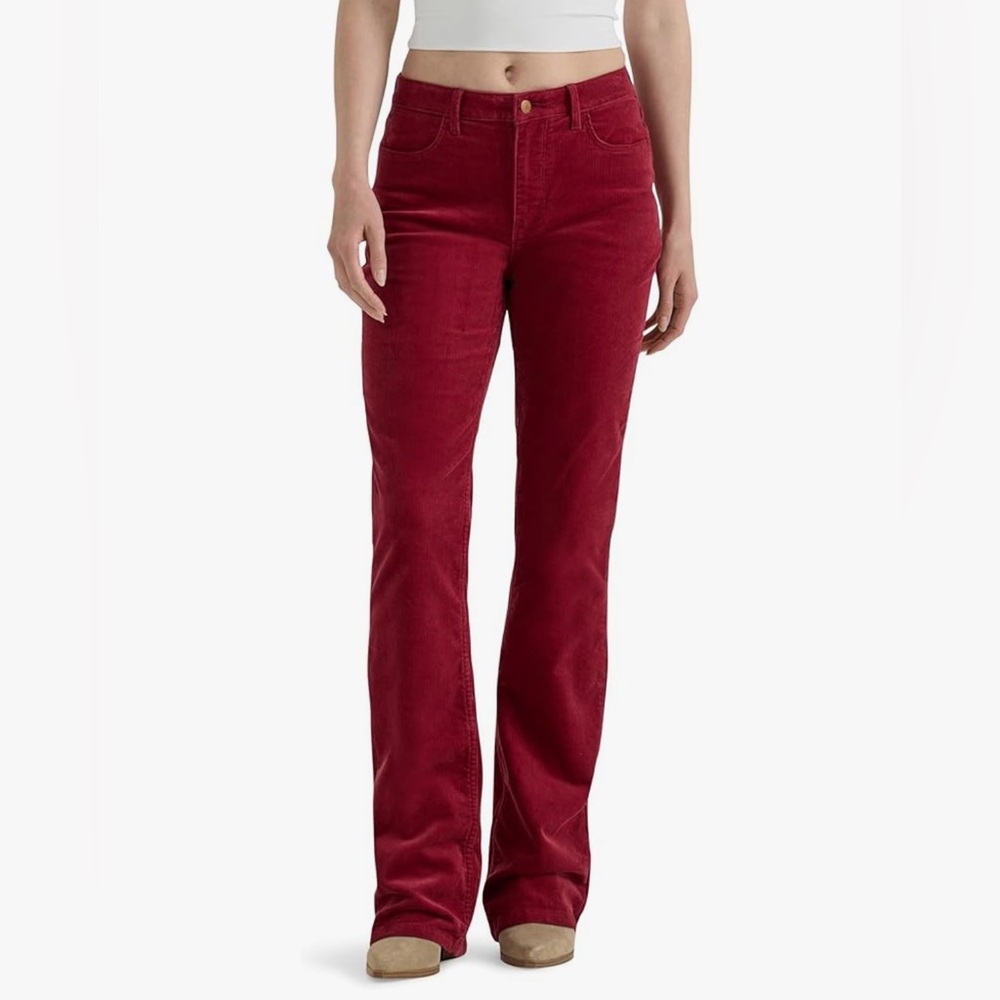 Wrangler Women's Corduroy Red Flare Jeans Size 18 x 32